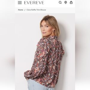 Evereve Clara Ruffle Trim Blouse